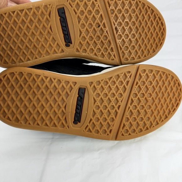 Womens Vtg Y2K Vans Chunky Puffy Skate Shoes Fat Tongue Black Sz 8 Suede Grunge - Picture 13 of 13